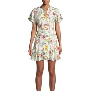 Parker Natalie Floral-Print Silk Mini Dress Size 4